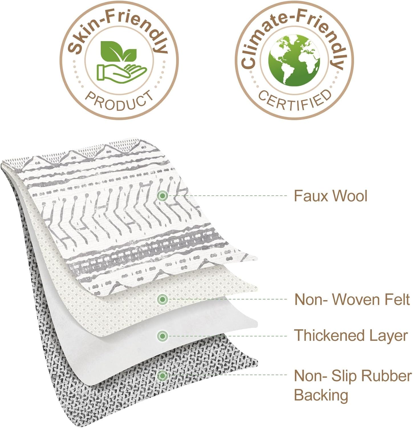 9x12 Area Rug Living Room Rugs: Large Soft Machine Washable Boho Moroccan Farmhouse Neutral Stain Resistant Indoor Floor Rug Carpet for Bedroom Under Dining Table Home Office House Decor - Grey
