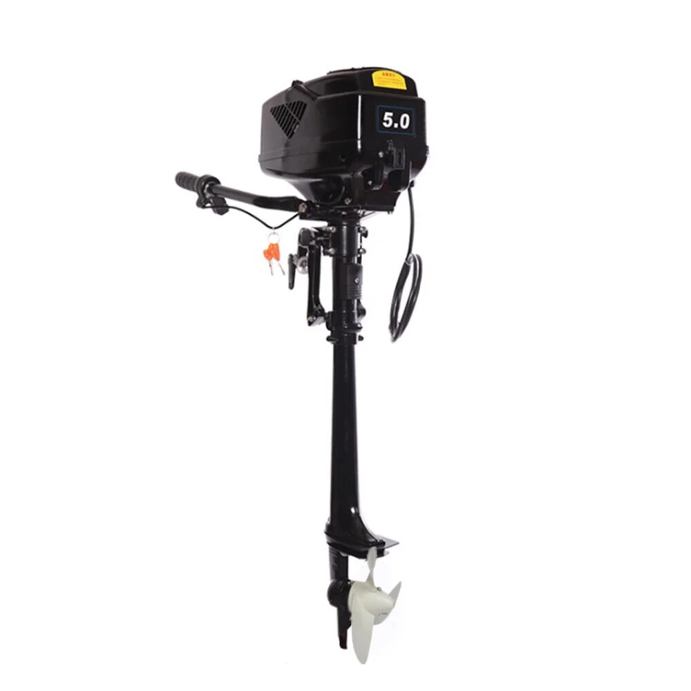 HANGKAI Electric Outboard Motor 1200W  Pure Copper Core Brushless Motor Fishing Boat Engine Long Shaft 48V Omni-directional Rotary Joystick W/ 90° Rotatable Bracket Fishing Boat Trolling
