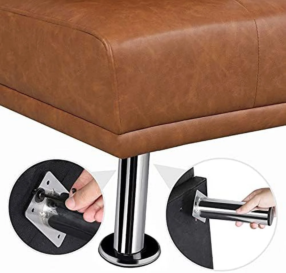 SJOPLMN Convertible Sofa Bed Adjustable Couch Sleeper Modern Faux Leather Home Recliner Reversible Loveseat Folding Daybed Guest Bed  Removable Armrests  Cup Holders  3 Angles  772lb Capa - Curated Treasures Market