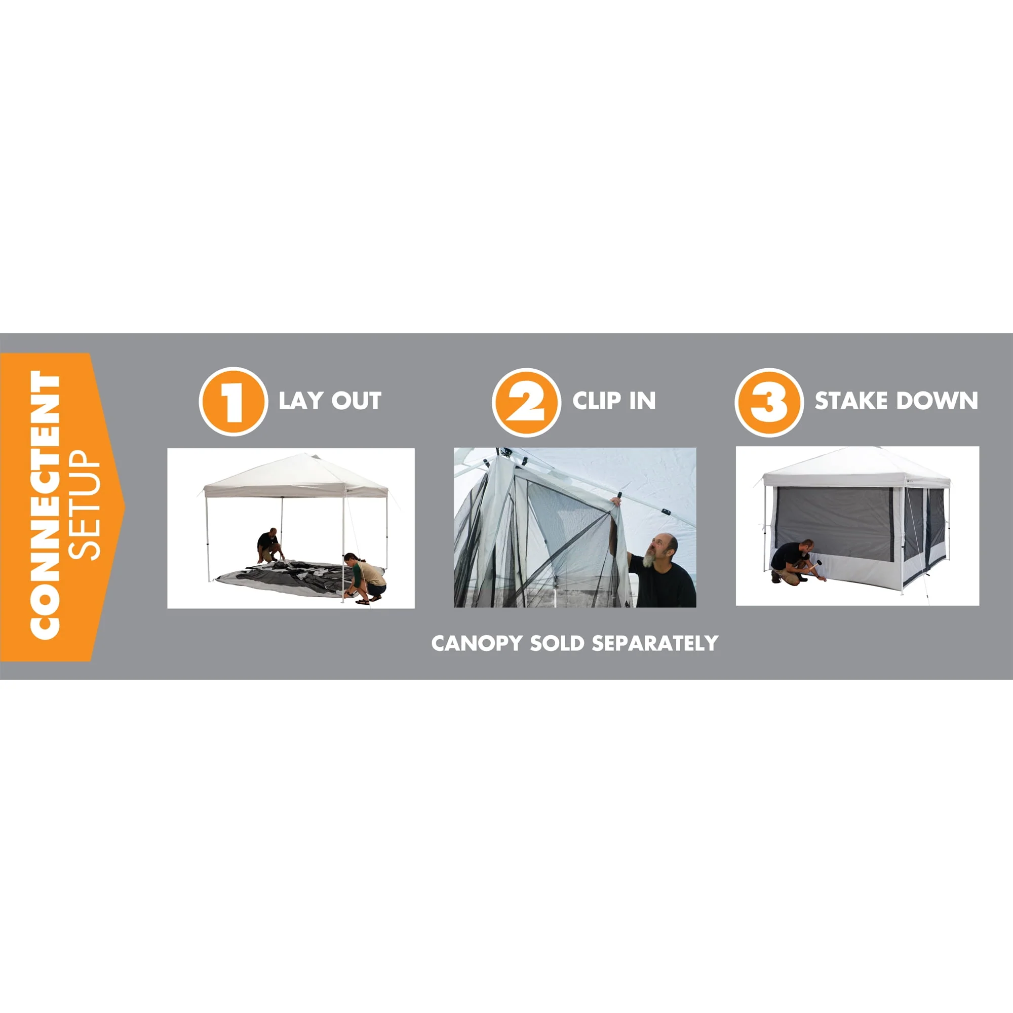 Ozark Trail 7-Person 2-in-1 Screen House Connect Tent with 2 Doors, Canopy Sold Separately
