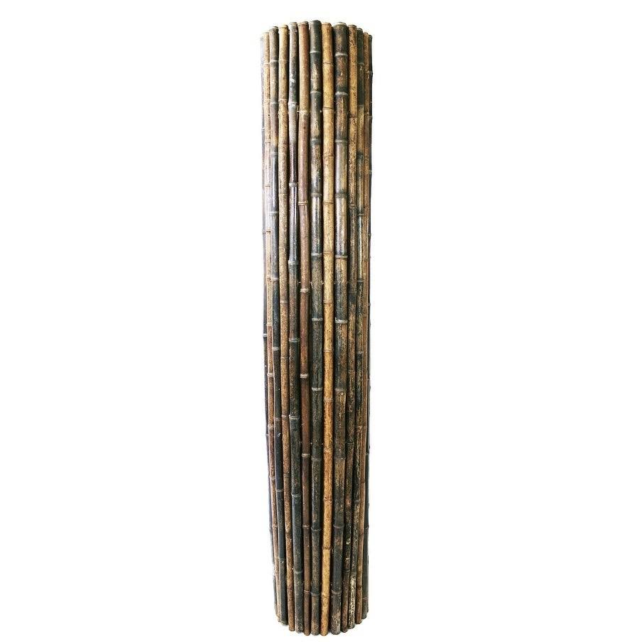 Backyard X-Scapes Black Rolled Bamboo Fence 1in D x 6ft H x 8ft L
