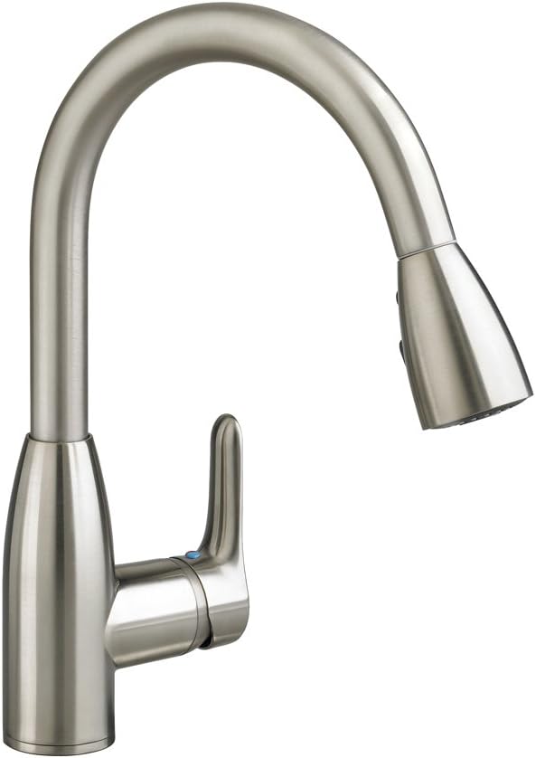 American Standard 4175300.075 Colony Soft 1 Handle High Arc Pull Down Kitchen Faucet, 1.5 GPM, Stainless Steel
