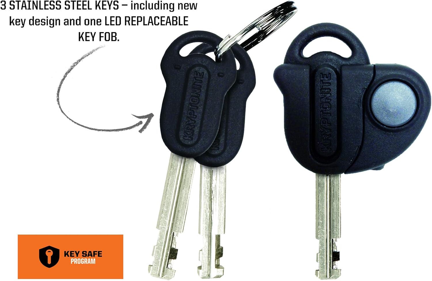 Kryptonite New York FAHGETTABOUDIT 1415 14mm 15 LBS Red Chain & New York Lock 15mm Disc Lock