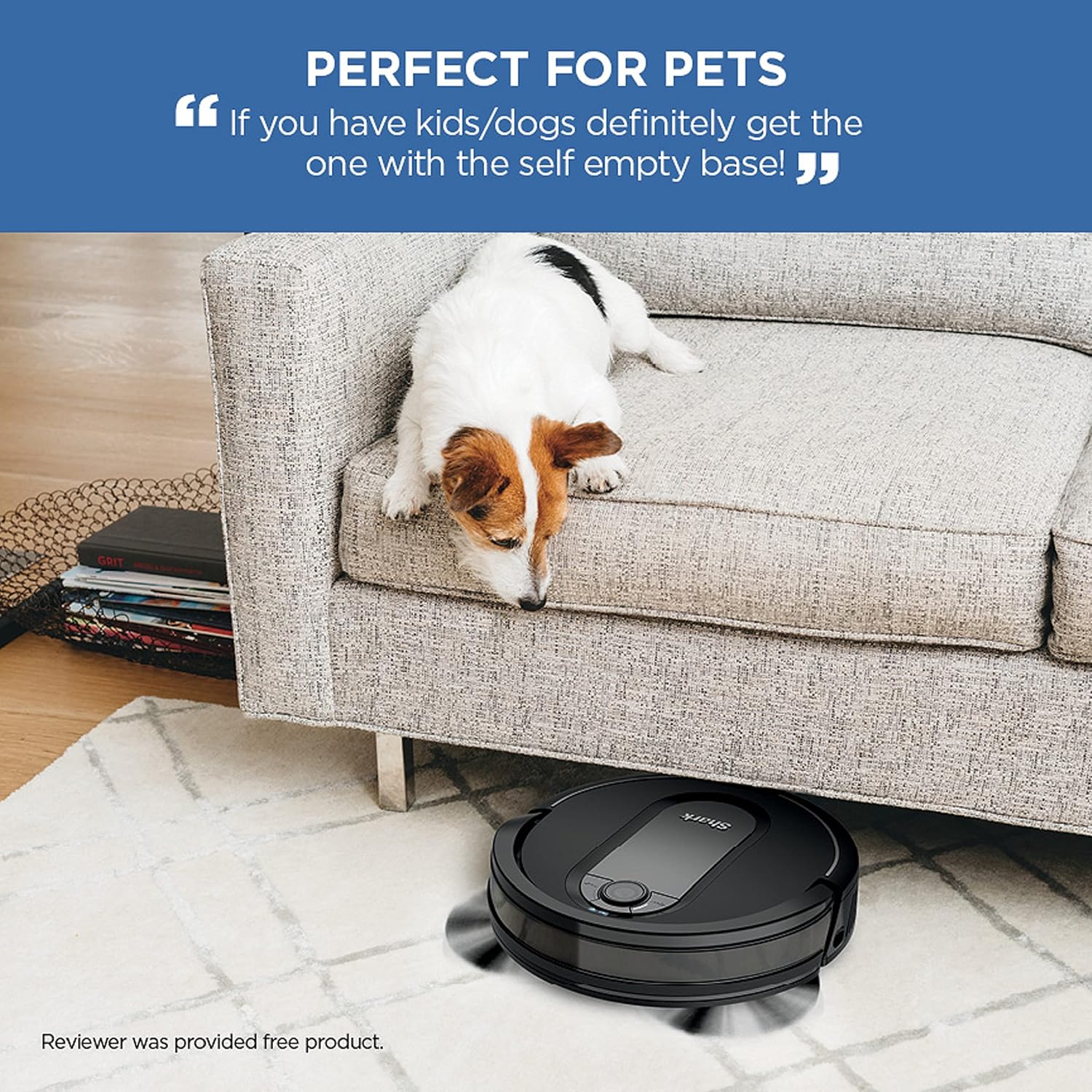 Shark RV1001AE IQ Robot Self-Empty XL, Robot Vacuum with IQ Navigation, Home Mapping, Self-Cleaning Brushroll, Wi-Fi Connected, Works with Alexa, Black