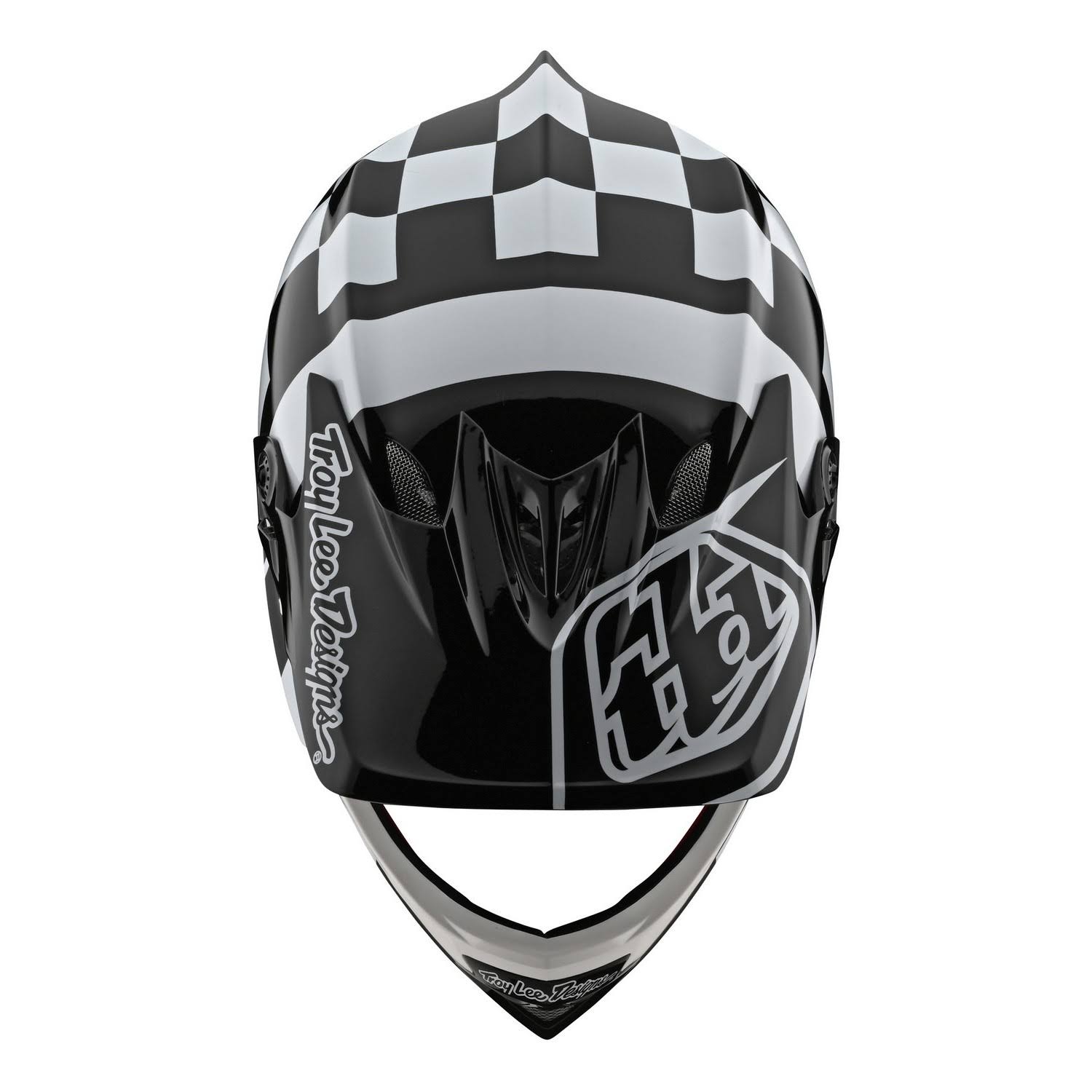 Troy Lee Designs D3 Fiberlite Raceshop Helmet - XL - White-Black