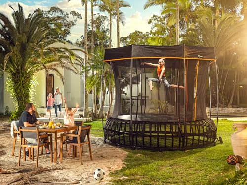 Thunder Pro Springless Trampoline 14FT 16FT Trampoline with Enclosure - Recreational Trampolines with AntiRust Coating, ASTM Approved Outdoor Trampoline