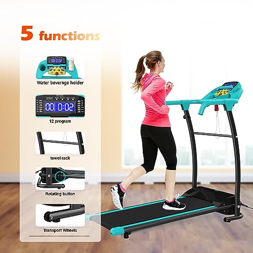 Folding Treadmill-Walking Pad-Treadmills for Home/Office-2.5 HP Portable Electric Foldable Treadmill Running Exercise Machine Compact Treadmill Fitness Workout Jogging