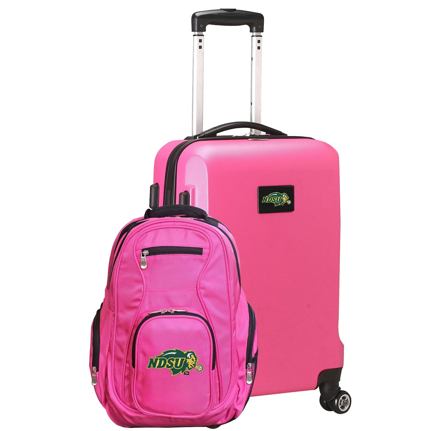 NDSU Bison Deluxe 2-Piece Backpack and Carry-On Set - Pink