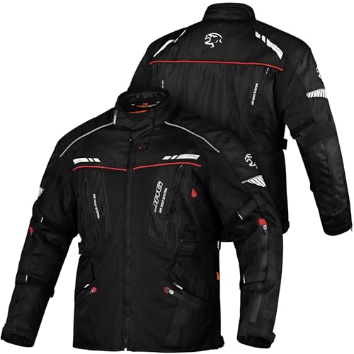 JAG Touring Motorcycle Jacket for Men, Dual Sports Water Resistant Adventure Riding Jacket with Cordura Fabric & CE Armor