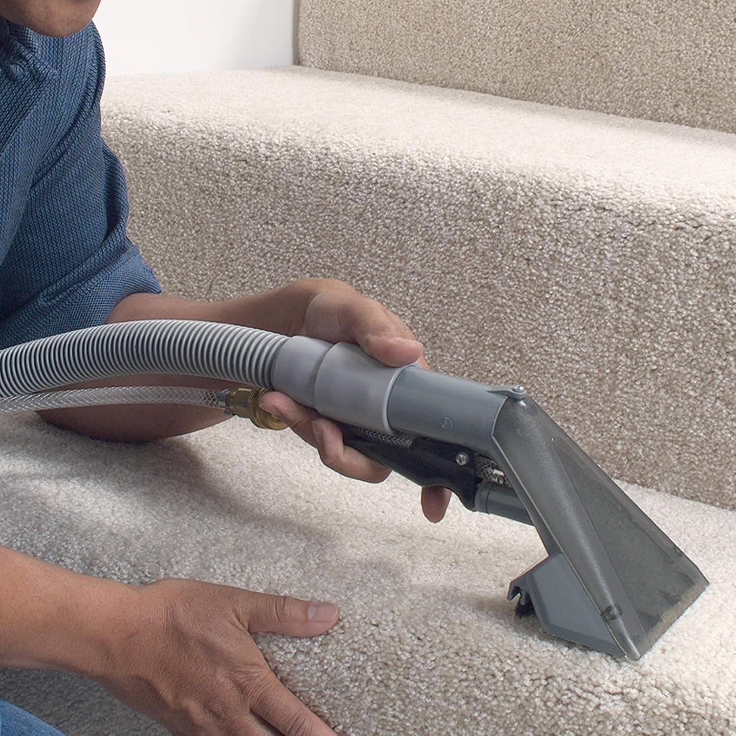 Rug Doctor Mighty Pro X3 Commercial Carpet Cleaner – Large Red Pet Pack & Triple-Action Oxy Carpet Cleaner & Universal Attachment for X3 Commercial Cleaner, 12-ft Hose, 12', Grey