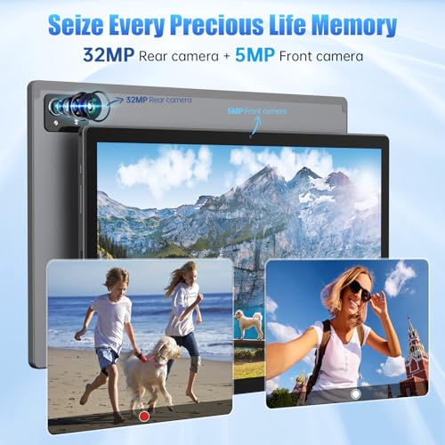 Tablet 14 Inch Android 13 Tablet, Large Tablet with 1200P IPS HD Big Screen, 8Core, 6GB+128GB, Wi-Fi 5, Max 256G TF Card Support, 10000mAh All-Day Battery Life, 5MP + 32MP Cameras-Space Gray