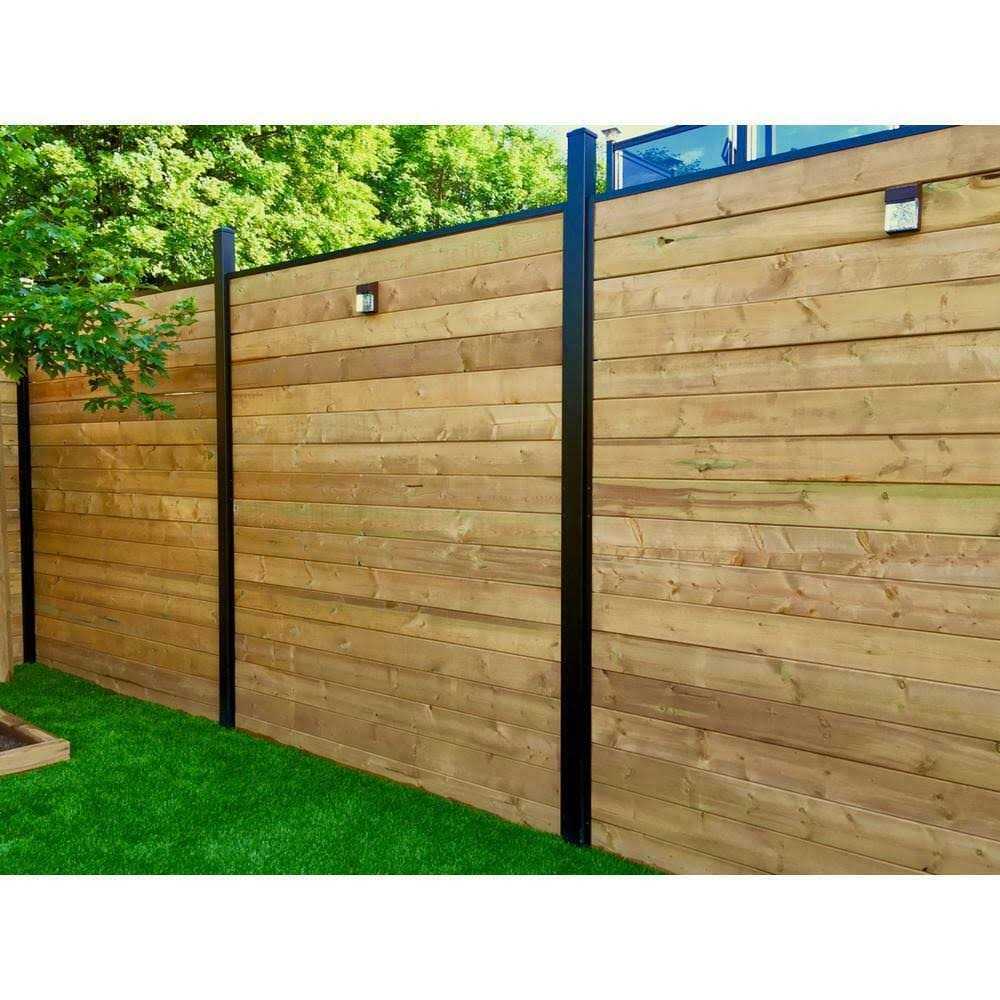 6-ft H x 1-1/2-in W Black Aluminum Privacy Fence Channel Kit - Shop Hardware Tools Online Store