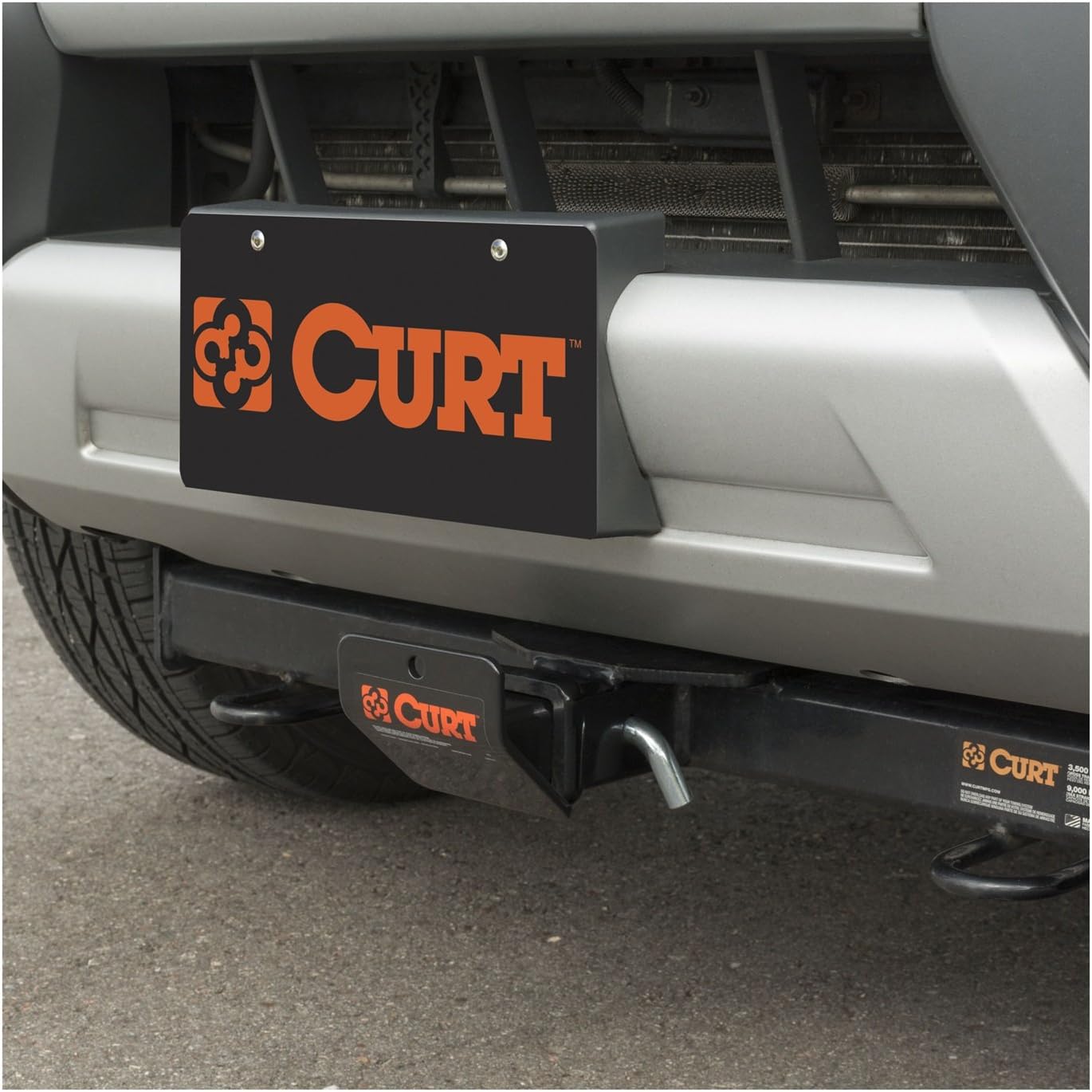 CURT 31007 Trailer Hitch Skid Plate for 2-Inch Receiver Pack of 2