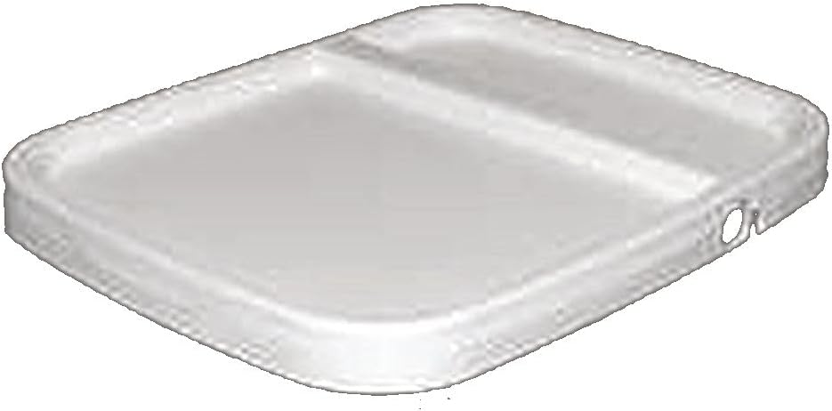 8 gal.Square Bucket and with re-closeable hinged lids, recessed Handle, Ez Stor ®, 6 Pack