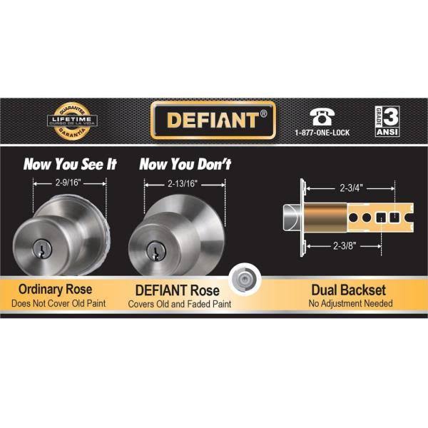 Defiant Madrid Aged Bronze Entry Keyed Door Knob (3-Pack)