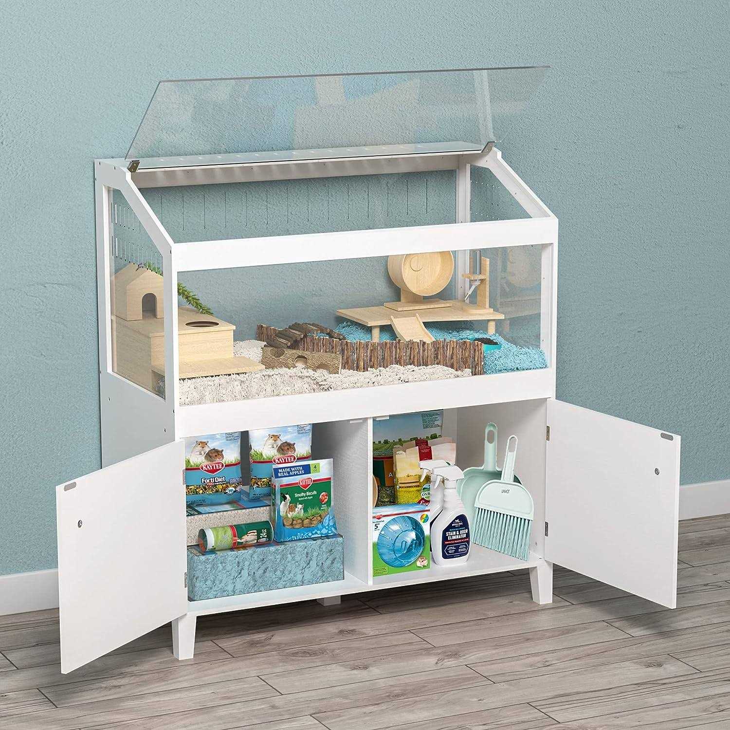 Gdlf Hamster Cage with Storage Cabinet Small Animal - Pet Supplies online store