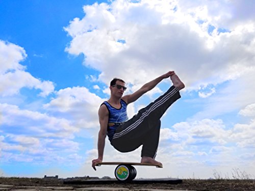 INDO BOARD Original - Balance Board for Fun, Fitness and Sports Training - Comes with 30" X 18" Non-Slip Deck and a 6.5" Roller - 11 Color Choices
