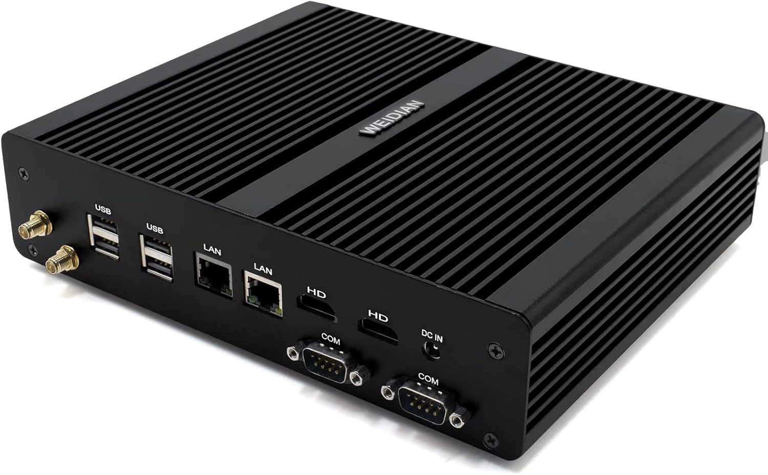 WEIDIAN Mini Desktop PC Core i7 5500U,Tiny PC Windows 10,2 RS232 COM Dual LAN/WiFi/BT 4.0/2 HDMI /4 USB2.0/4 USB3.0/Optical,16GB RAM 512GB SSD