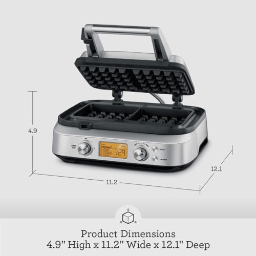 Breville Bwm620Xl The Smart Waffle Pro 2 Slice Waffle Maker Bje510Xl Stainless Steel Bje510Xl countertop griddle appliance