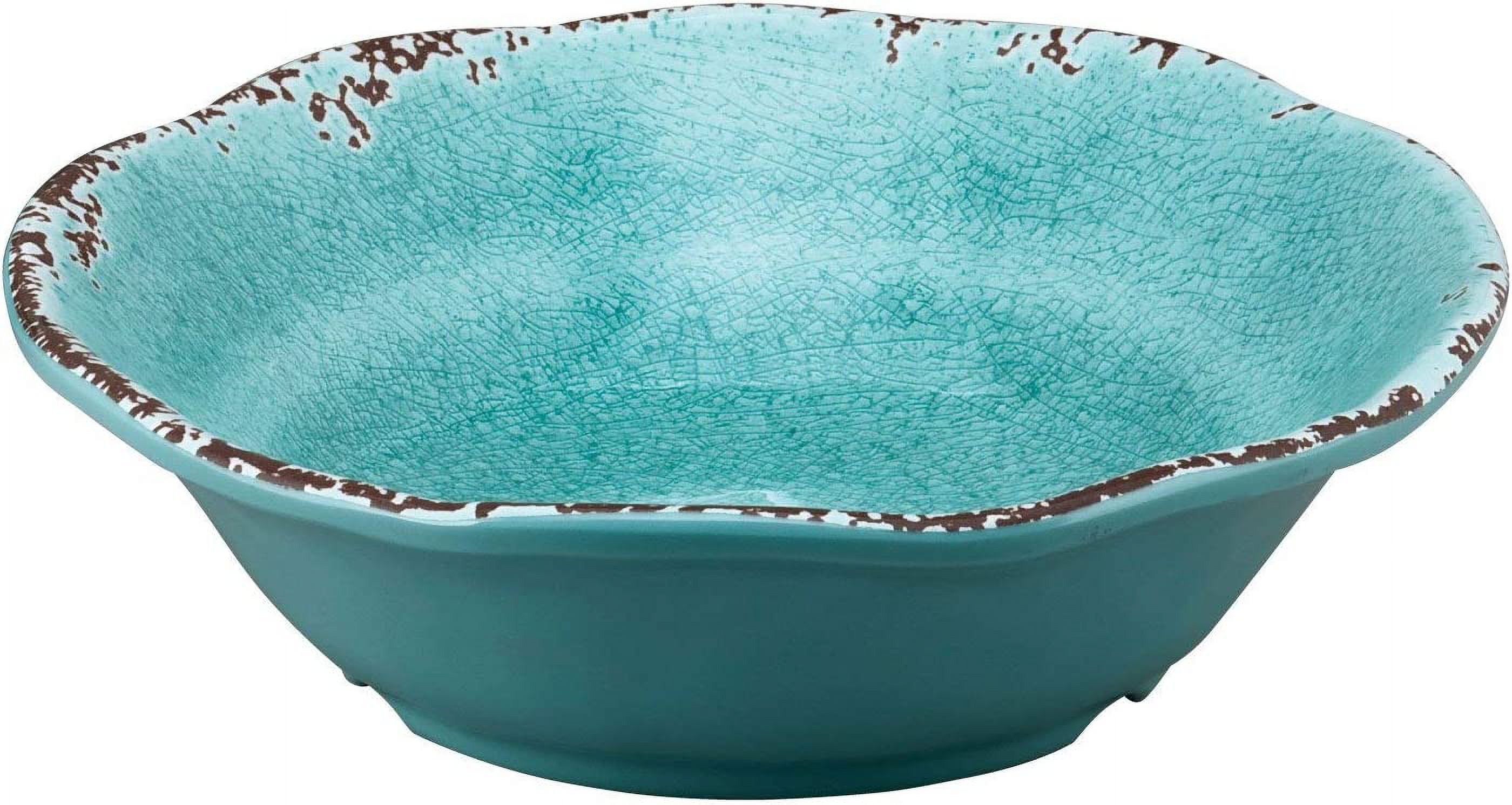 DIQINware 12-Piece Melamine Dinnerware Set, Includes Dinner Plates, Salad Plates, Bowls, Service for 4. (Crackle, Yellow)