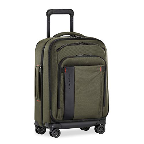 Briggs & Riley Domestic 22" Carry On Expandable Spinner - Luggage for Travel, Suitcases with Wheels, Softside Rolling Bag for Men & Women, Self-Repairing Zipper - ZDX Collection, Hunter