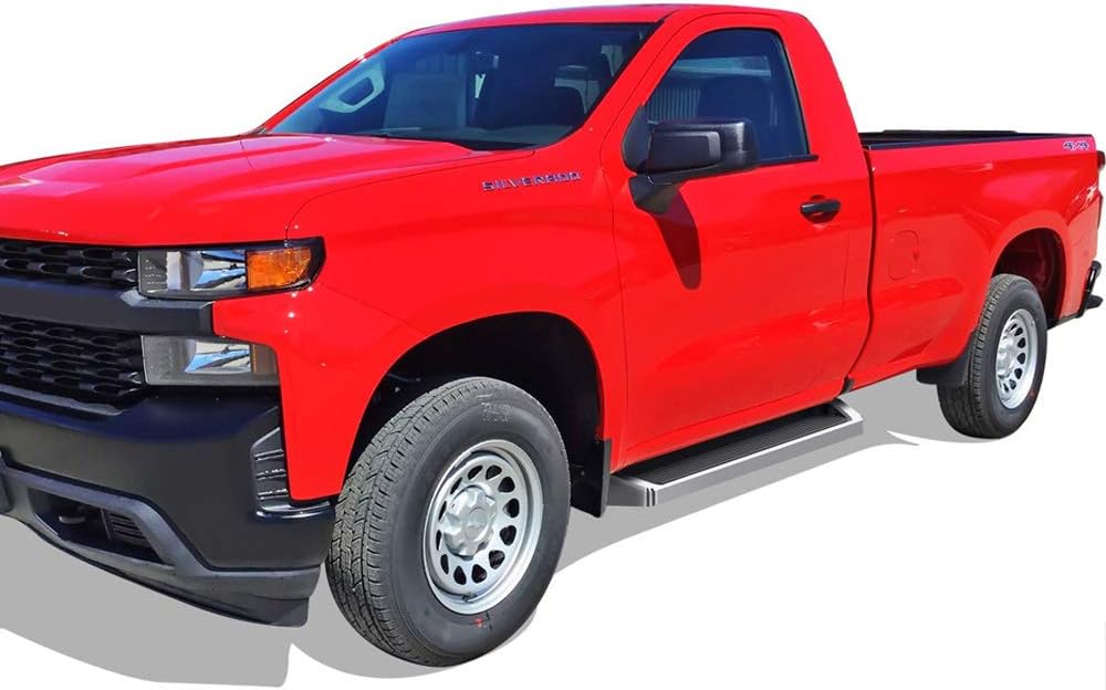 APS Premium iBoard Running Boards 6in Compatible with Silverado Sierra Regular Cab 19-22