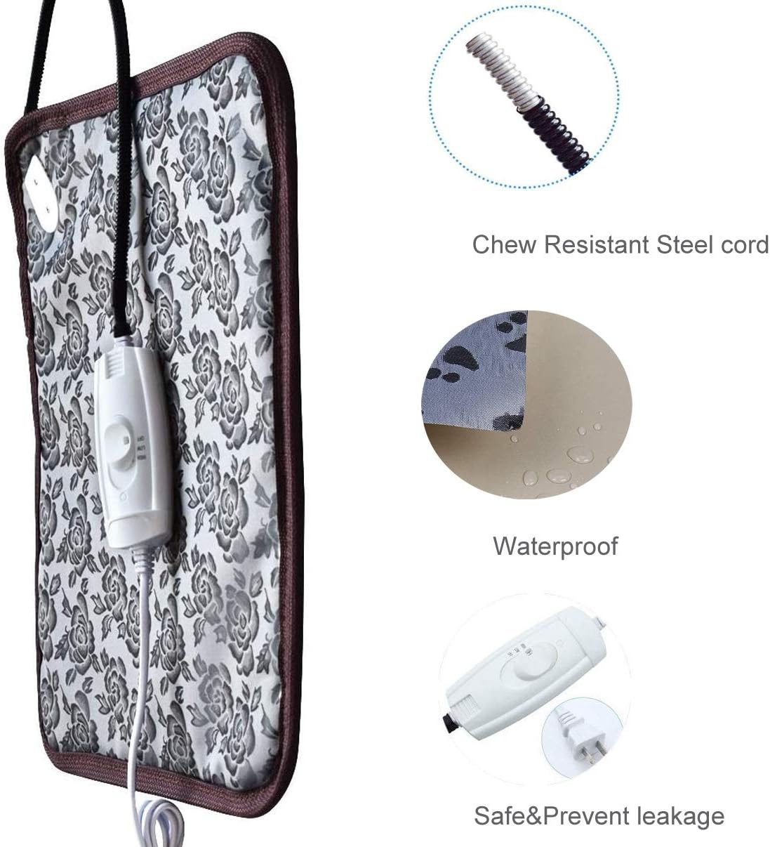 Pet Heating pad Large Heated Dog Bed 34x21 Cat Heating pad Indoor Electric Dog Heating pad Waterproof Heated Dog House mat Easy Clean Pack of 2