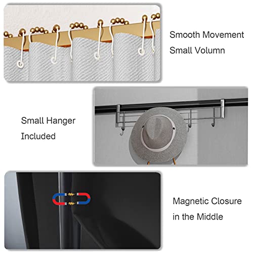 Portable Fitting Room for Boutiques - Movable Dressing Room with Shading Curtain, Vientiane Wheel and Hook Up - Temporary Privacy Screen for Changing Rooms and Offices - 78.7x39.4x39.4 in