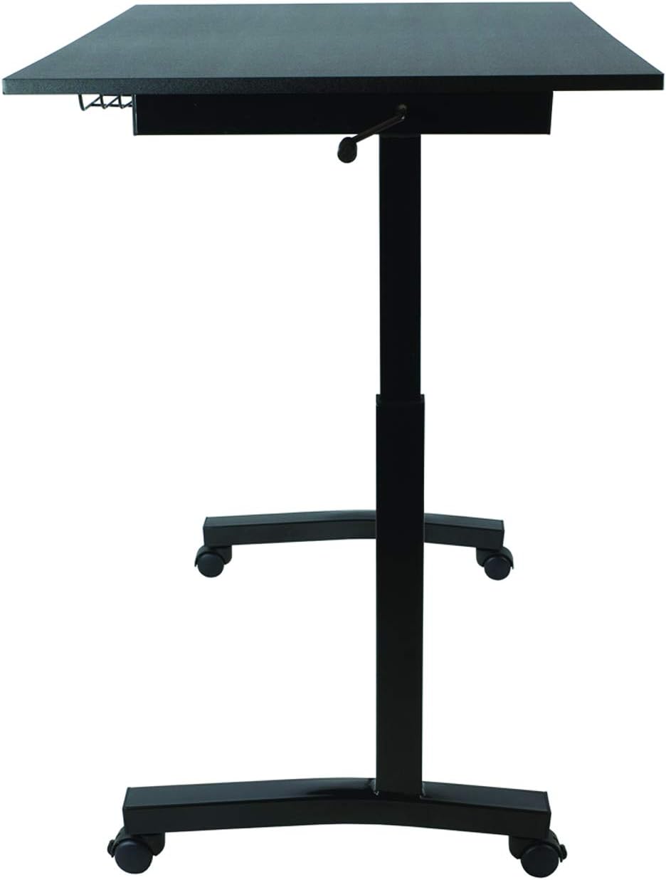 Atlantic Crank Adjustable Height Desk - Sit or Stand at This Large Workspace, Heavy Gauge Steel Frame in Black