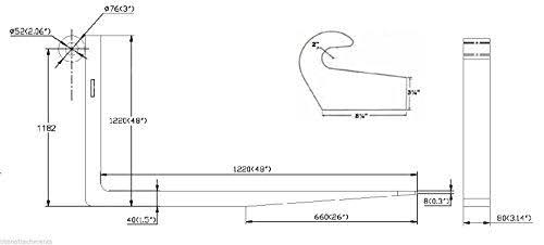 Titan Attachments 48x22 Pin Type Over The Bucket Backhoe Loader Pallet Forks Tractor Case Deere Hook