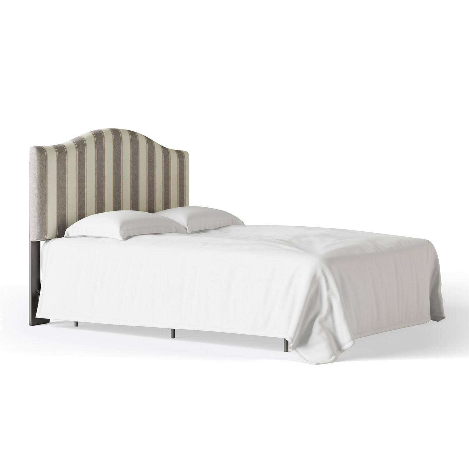 Better Homes and Gardens Grayson Camelback Striped Headboard, Beige