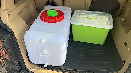 20 Gallon Water Storage Containers for Camping, 80L Large Capacity Water Tank with Spigot, Portable Emergency Water Storage for Household Water Outdoor Camping, RV, Self-Driving Tour