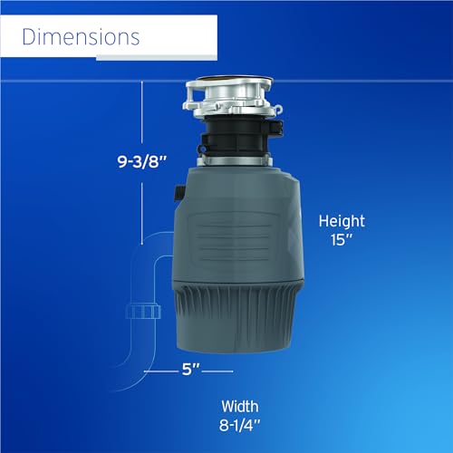 InSinkErator EVO CVR CNTRL Evolution Cover Control 3/4 HP, Advanced Series EZ Connect Batch Feed Food Waste Garbage Disposal, No Size, Gray