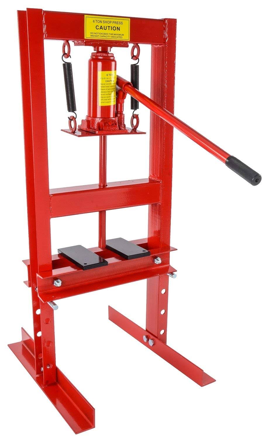 Jegs 81518 Hydraulic Shop Press 6-Ton Bench Top Mount, Size: 36.5 in
