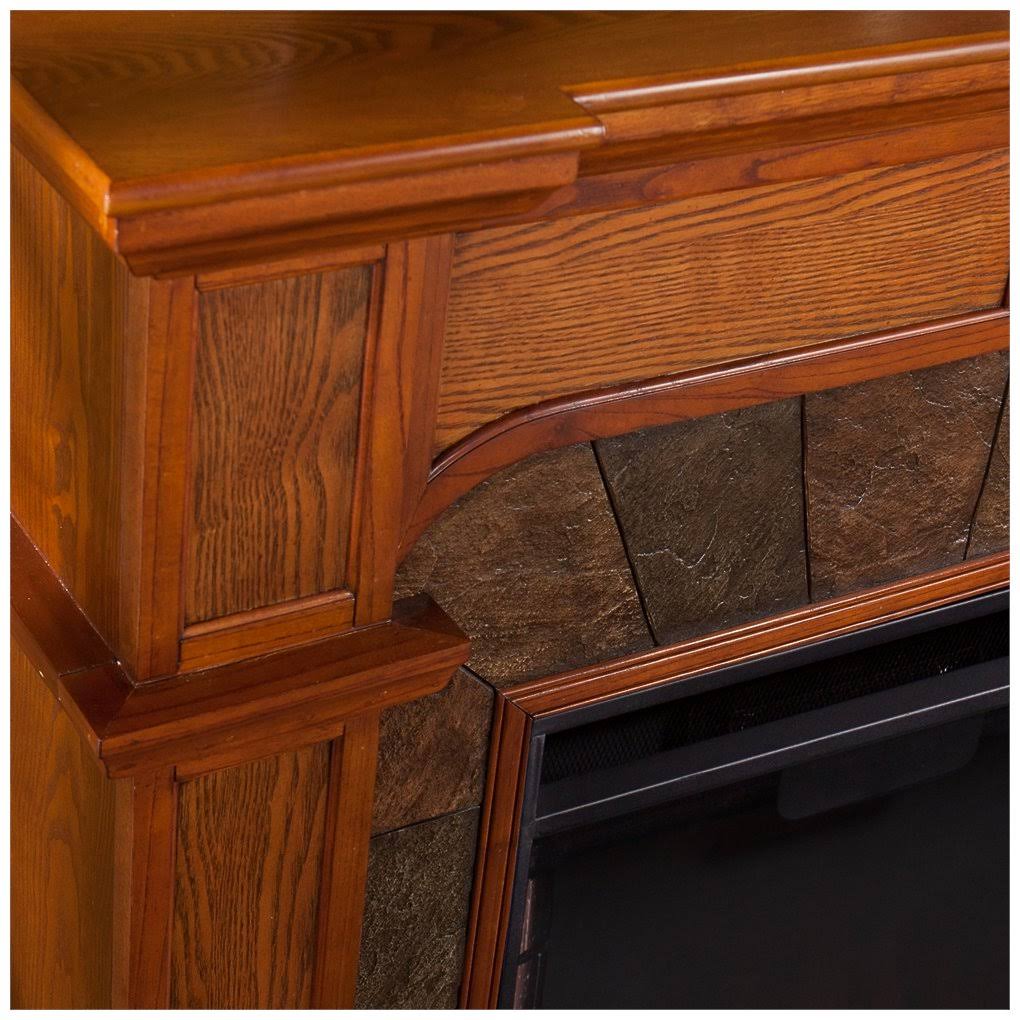 Southern Enterprises Cartwright Electric Fireplace, Oak