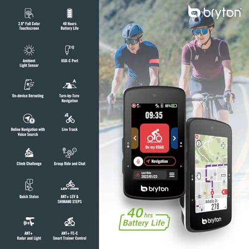 Bryton Rider 750SE 2.8" Color Touchscreen GPS Bike/Cycling Computer Offline USA/CA Map with Navigation (Rider 750SE)