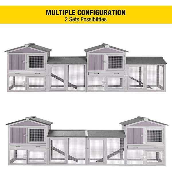 Aivituvin Rabbit Hutch Easy Combine with Second Bunny Cage AIR02 - Pet Supplies online store