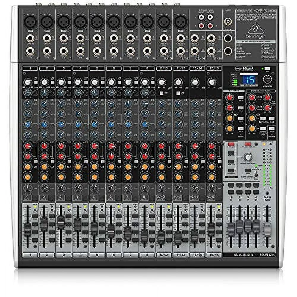 Behringer Analog Mixer 24 Channel 4 Bus 1 Knob Comp / Effect / USB Audio Interface XENYX X2442USB - Curated Treasures Market