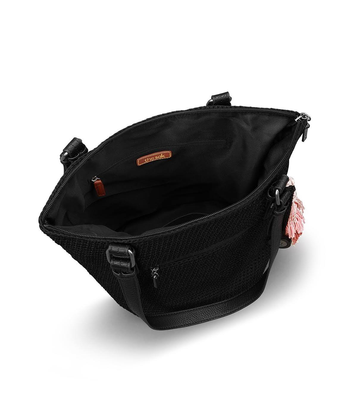The Sak Silverwood Crochet Shopper Bag | Black