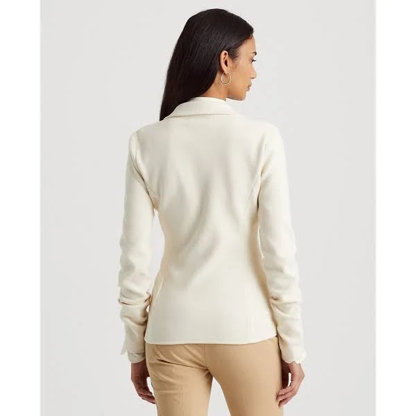Lauren Ralph Lauren Combed Cotton Blazer - Mas Cream/ Cuoio