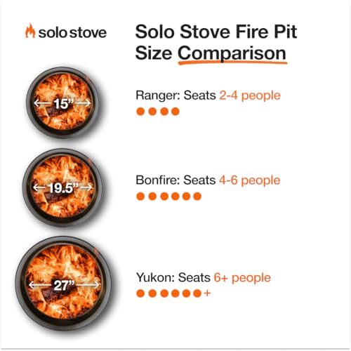 Solo Stove Yukon 2.0 + Stand, 27 Inch Smokeless Fire Pit – Portable Stainless Steel Outdoor Fireplace - 360° Airflow Technology and Removable Ash Pan – Ideal for 6 or More People, 43.9lbs, Bronze