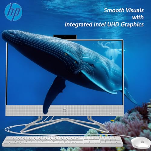 HP All-in-One Desktop Computer | 21.5" FHD 1920 x 1080 Display | 32GB RAM | 1TB Storage | Wired Keyboard & Mouse | Webcam | RJ-45 | Intel Dual-Core Processor | w/WOWPC Bundle | Windows 11 Pro