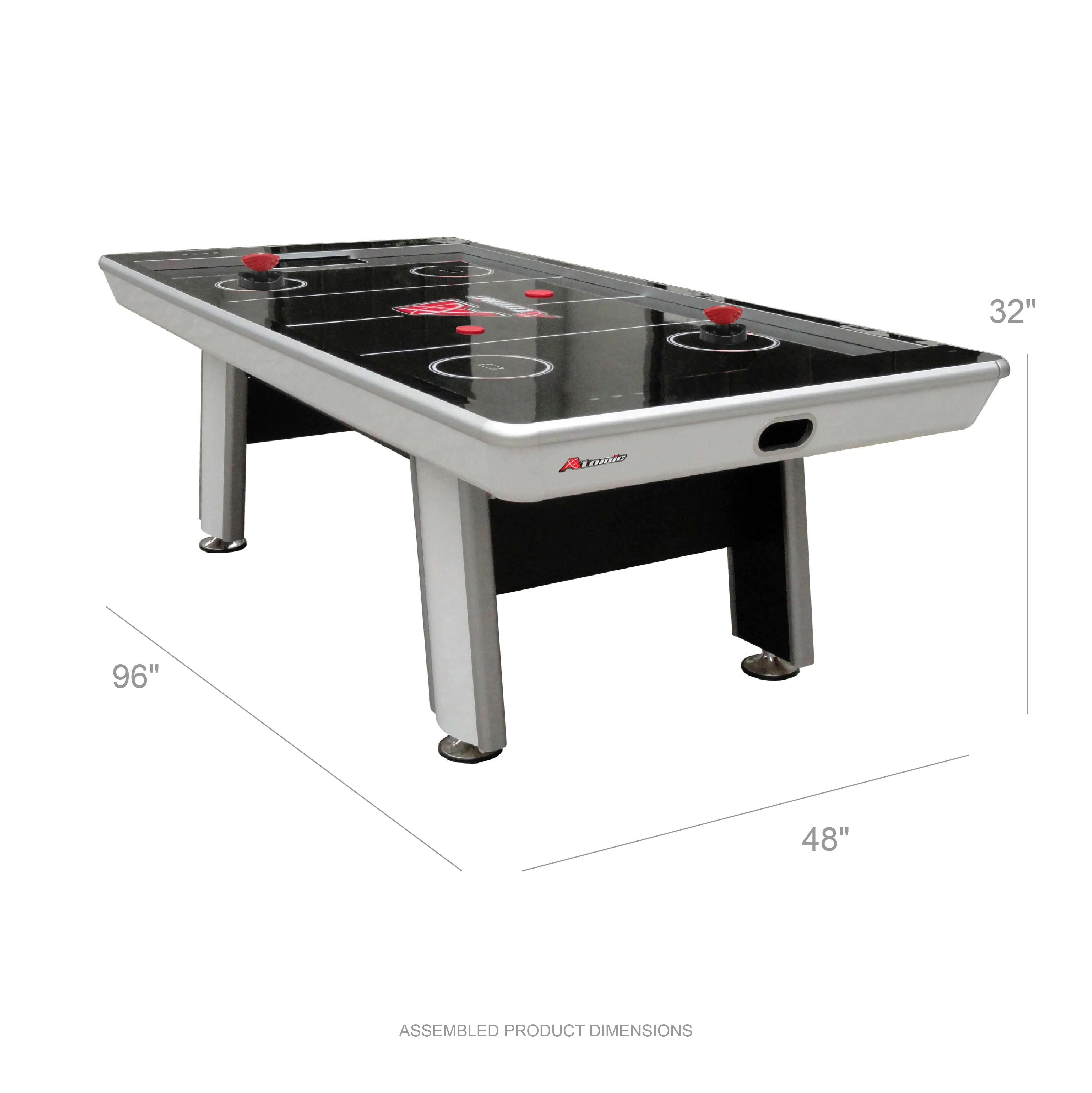 Atomic Avenger 8' Hockey Table with LED Scoring and 120V Blowers for Exhilarating Play