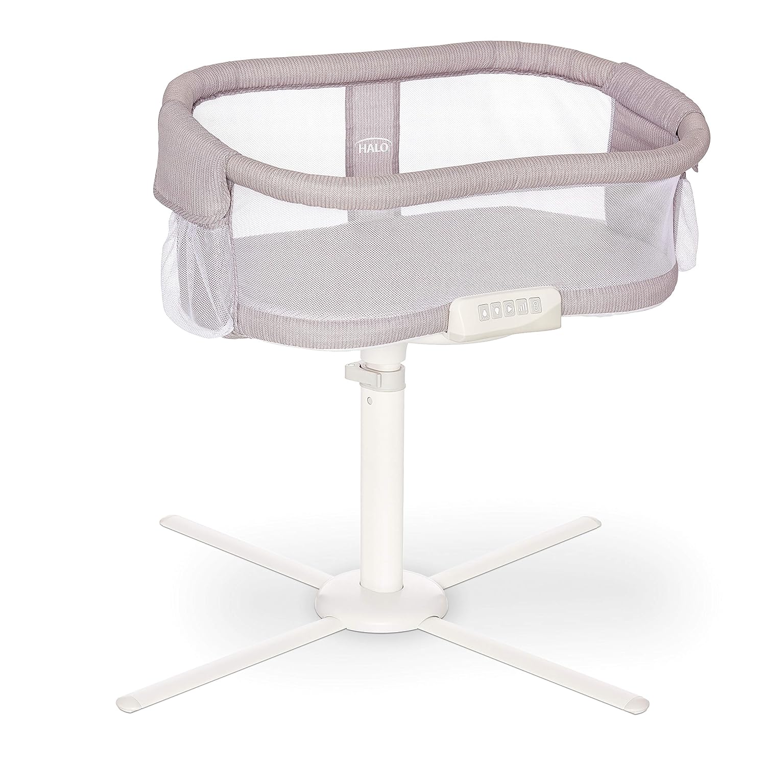 HALO BassiNest Swivel Sleeper, Bedside Bassinet, Essentia Series, Nautical Net
