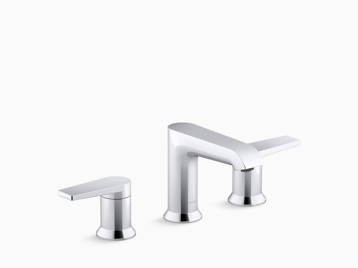 Kohler K-97093-4 Hint Widespread Bathroom Sink Faucet Vibrant Brushed Nickel