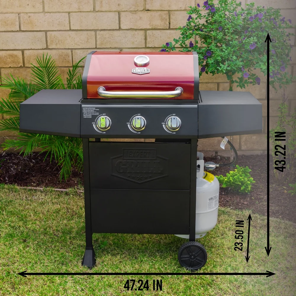 Expert Grill 3 Burner Propane Gas Grill in Black
