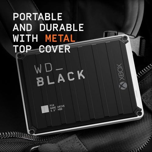 WD_BLACK 5TB P10 Game Drive, Portable External Hard Drive, Works with Playstation, Xbox, & PC - WDBA3A0050BBK-WESN