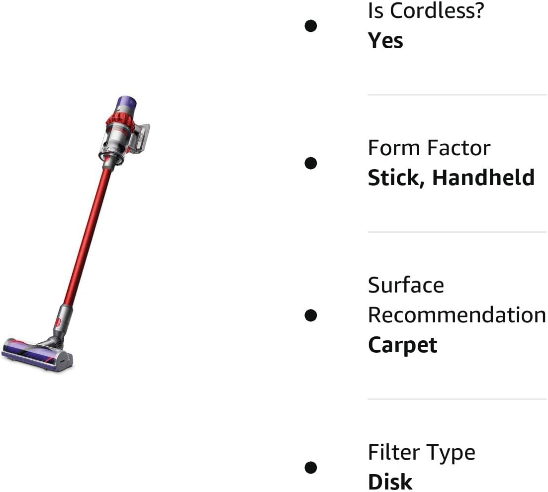 Dyson Cyclone V10 Motorhead Lightweight Cordless Stick Vacuum Cleaner
