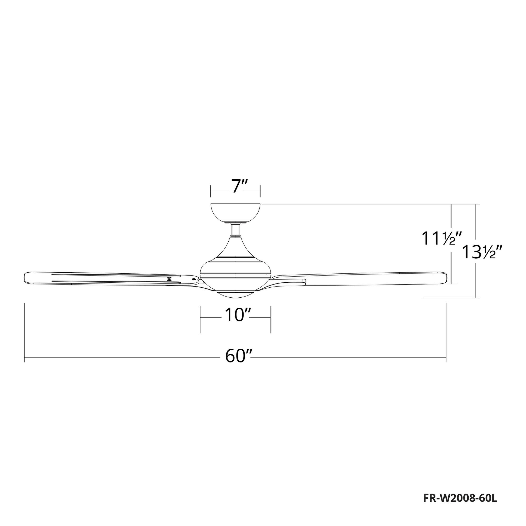 Mykonos 60 inch Ceiling Fan with Light by Modern Forms, Bronze / Dark Walnut, FR-W2008-60L-BZ/DW