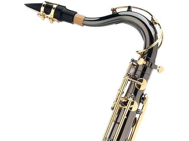Mendini by Cecilio MTS-BNG+92D Black Nickel Plated and Gold Keys B Flat Tenor Saxophone with Tuner, Case, Mouthpiece, 10 Reeds a
